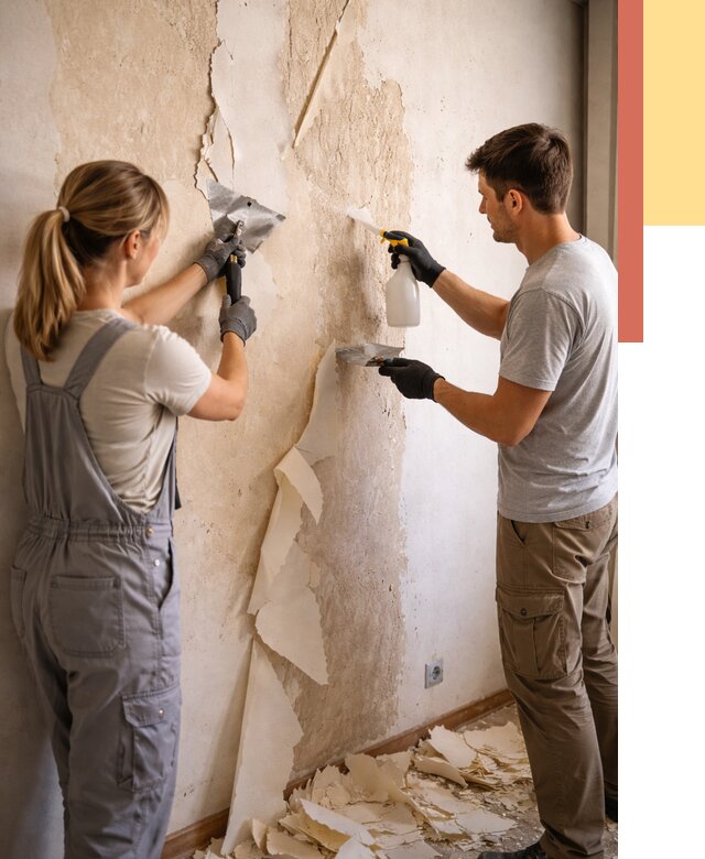 Снятие старых обоев в Анапе от 5452 руб. под ключ недорого | ОТДЕЛОЧНИК-Нпа