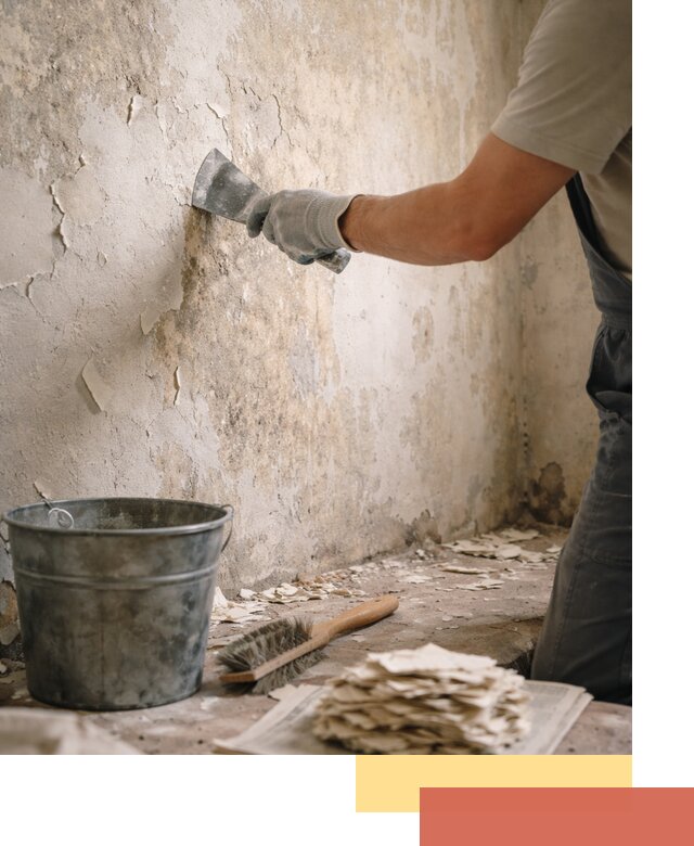 Удаление старой краски со стен в Анапе качественно и быстро