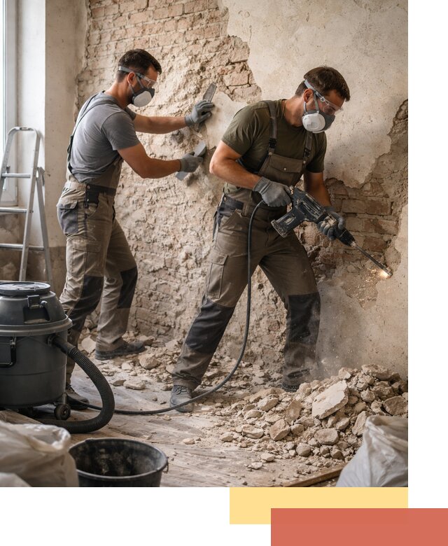 Демонтаж штукатурки со стен в Анапе быстро и аккуратно