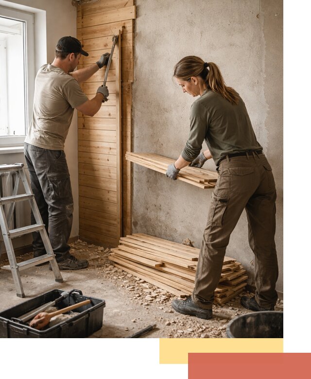 Демонтаж вагонки со стен в Анапе — профессиональный демонтаж