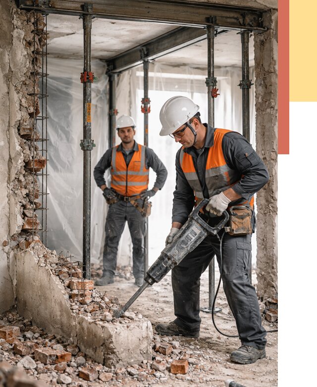 Снос несущих стен в Анапе от 10644 руб. — демонтаж несущей стены под ключ | ОТДЕЛОЧНИК-Нпа