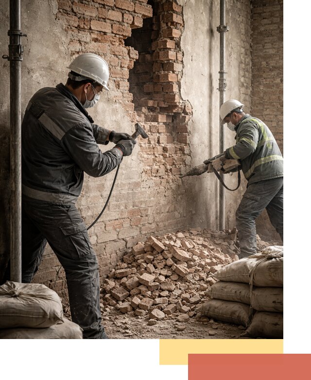 Демонтаж кирпичных стен в Анапе быстро и безопасно