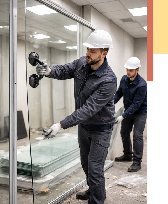 Демонтаж стеклянных перегородок в Анапе от 3323 руб. — быстро и недорого | ОТДЕЛОЧНИК-Нпа