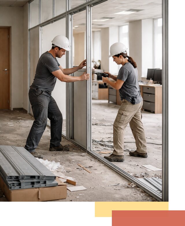 Демонтаж алюминиевых перегородок в Анапе быстро и аккуратно