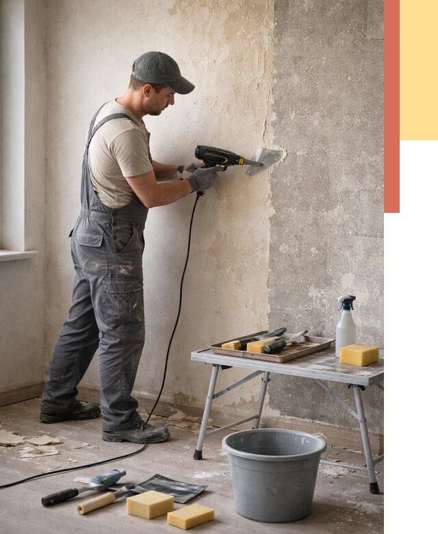 Очистка стен от клея в Анапе от 1921 руб. — снятие и удаление клея со стен | ОТДЕЛОЧНИК-Нпа