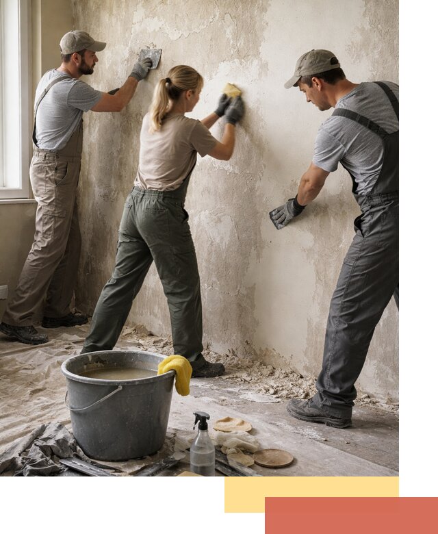 Очистка стен от клея и грунтовки в Анапе качественно и быстро