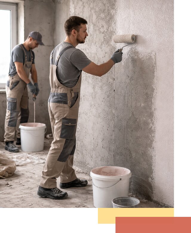 Нанесение бетоноконтакта на стены в Анапе для последующей отделки