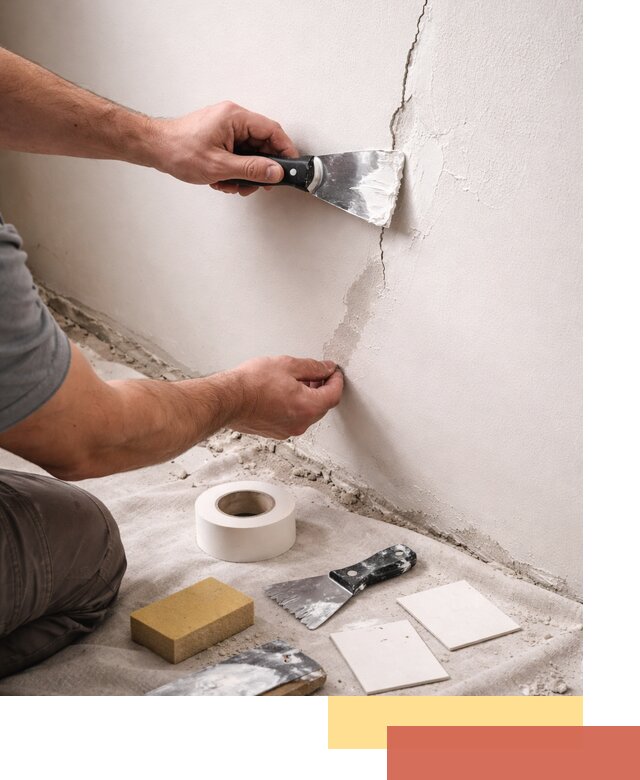 Заделка трещин и сколов в стенах и потолках в Анапе