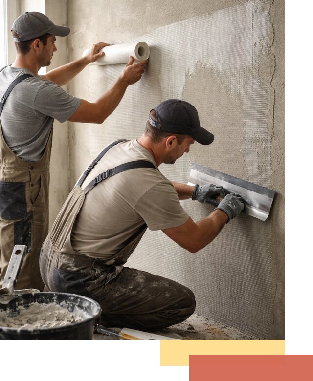 Армирование стен стеклосеткой в Анапе для прочной отделки