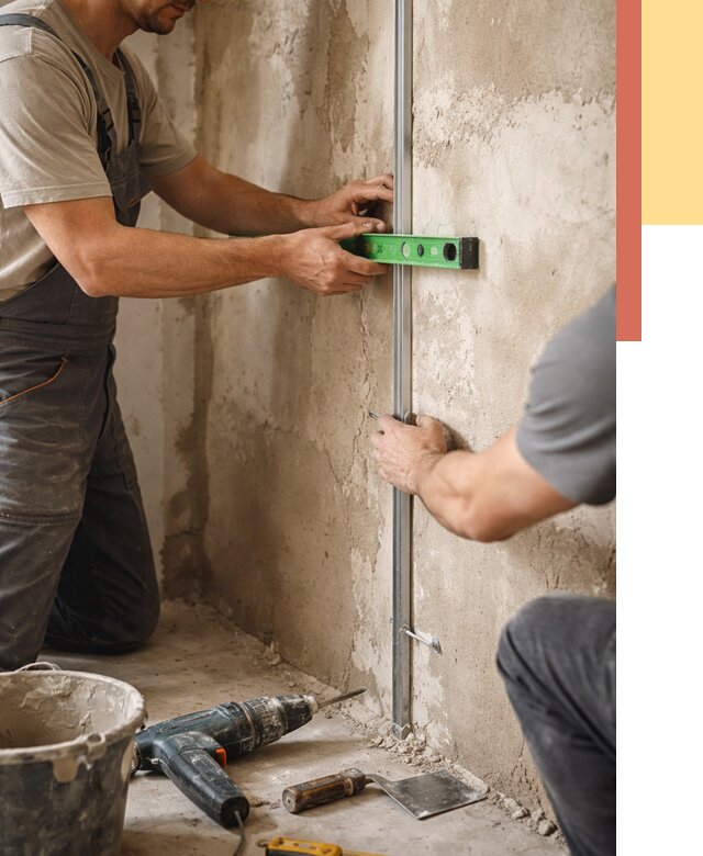 Установка штукатурных маяков в Анапе от 7269 руб. — быстро и недорого | ОТДЕЛОЧНИК-Нпа