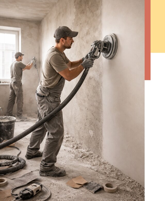 Шлифовка стен в Анапе от 1246 руб/м2 — быстро и недорого | ОТДЕЛОЧНИК-Нпа