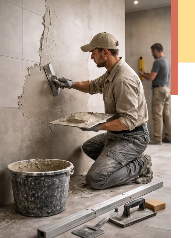 Штукатурка стен в ванной в Анапе от 4673 руб./м² — выравнивание под ключ | ОТДЕЛОЧНИК-Нпа