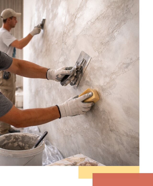 Декоративная штукатурка под мрамор в Анапе для стен и потолков