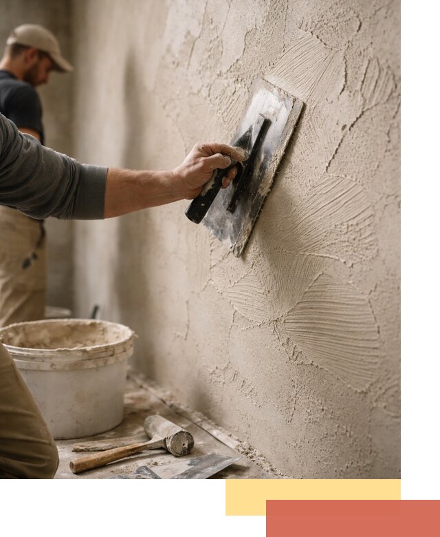 Фактурная штукатурка стен в Анапе — монтаж, отделка, реставрация