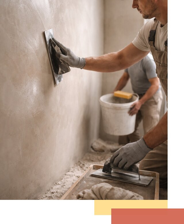 Нанесение марокканской штукатурки таделакт в Анапе