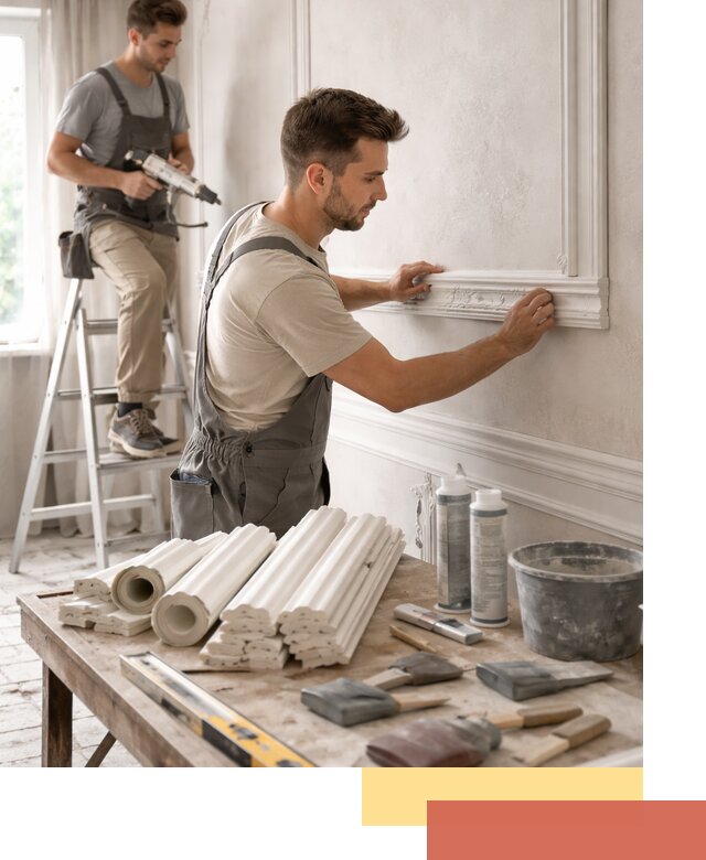 Монтаж лепнины на стены в Анапе профессионально и качественно