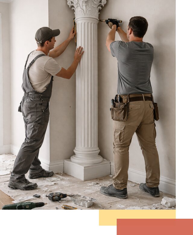 Установка декоративных колонн в Анапе под ключ