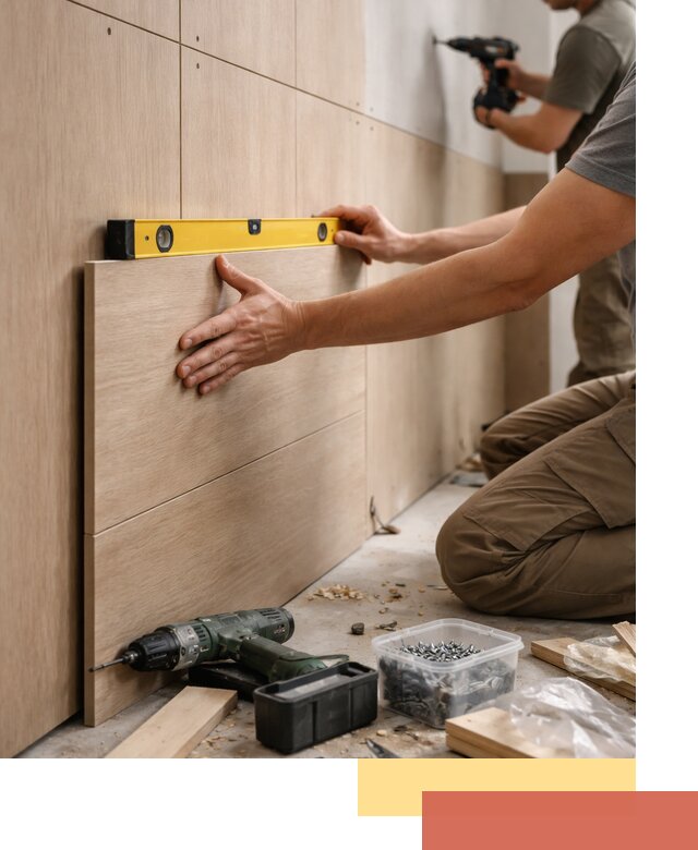 Профессиональный монтаж МДФ панелей на стены в Анапе