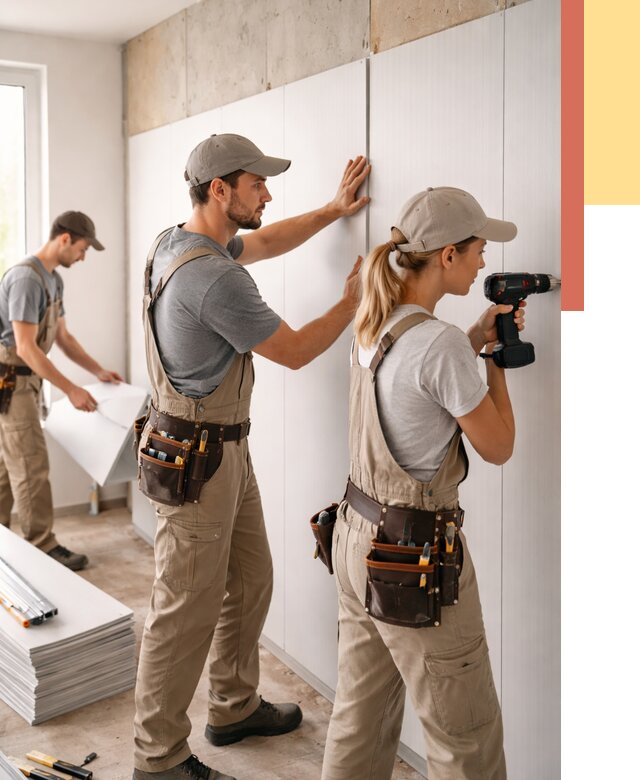 Монтаж ПВХ панелей на стены в Анапе от 467 руб/м2 — быстро и недорого | ОТДЕЛОЧНИК-Нпа