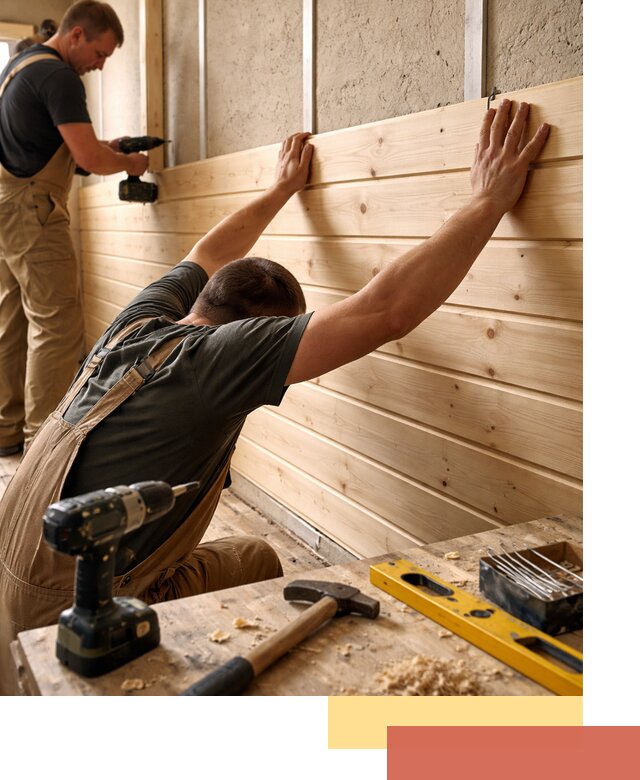 Монтаж деревянной вагонки на стены в Анапе быстро и качественно