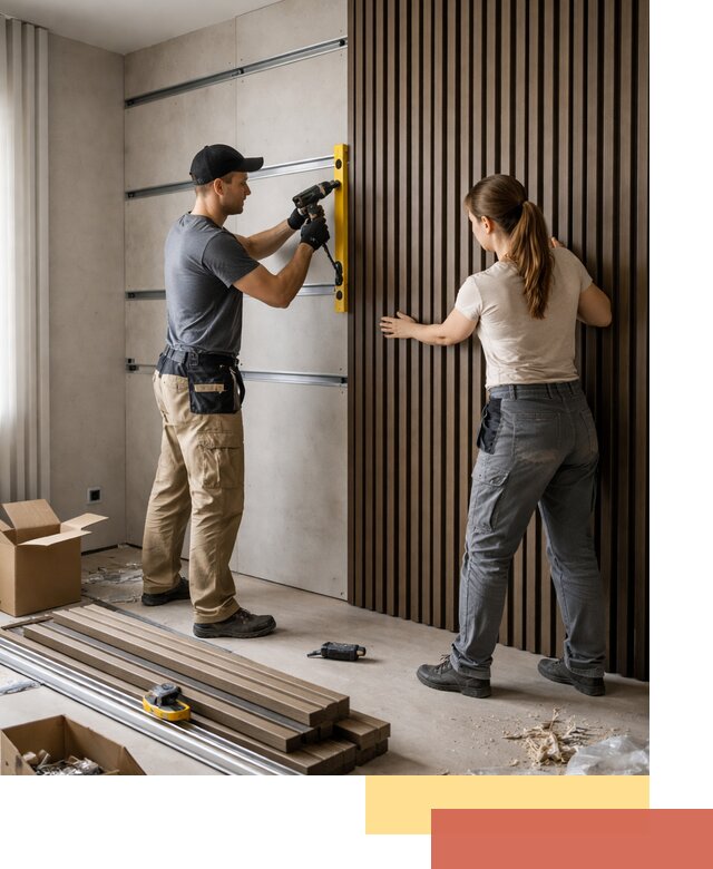 Монтаж реечных панелей на стены в Анапе