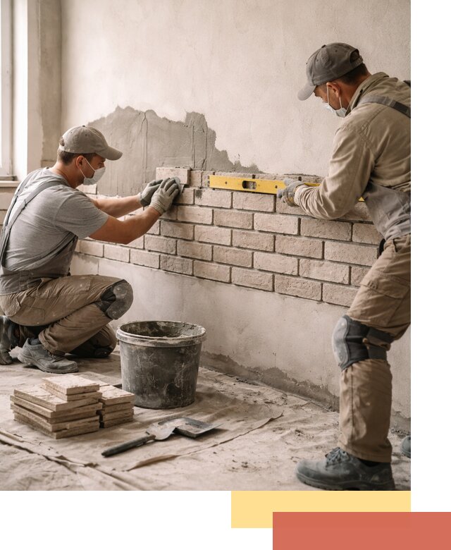 Монтаж декоративного кирпича профессионально в Анапе