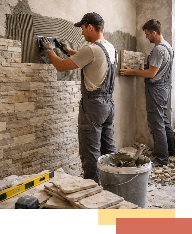 Монтаж искусственного камня в Анапе — облицовка стен и фасадов