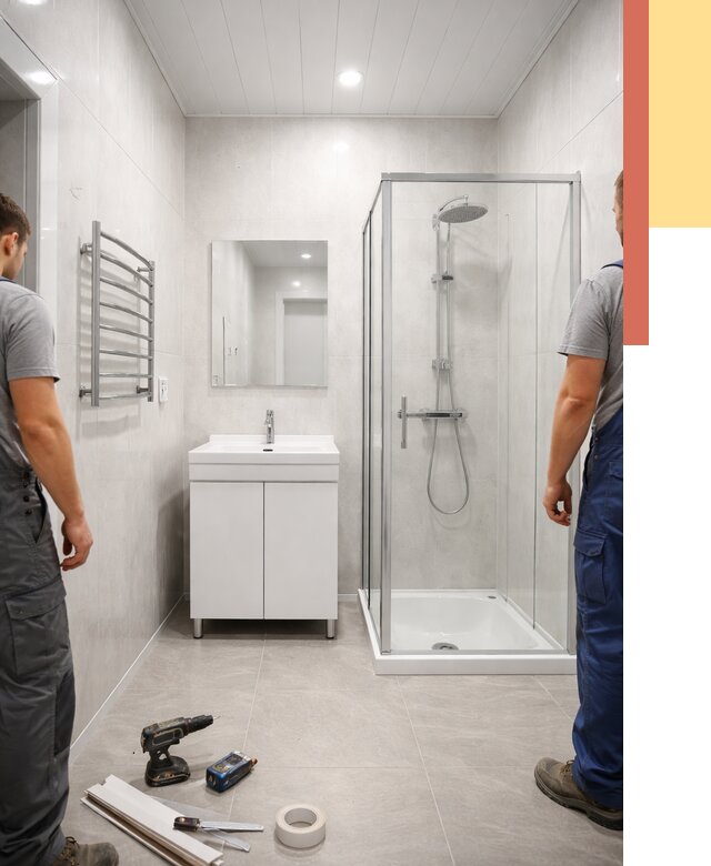 Отделка ванной комнаты панелями ПВХ в Анапе от 4673 руб. за м2 | ОТДЕЛОЧНИК-Нпа