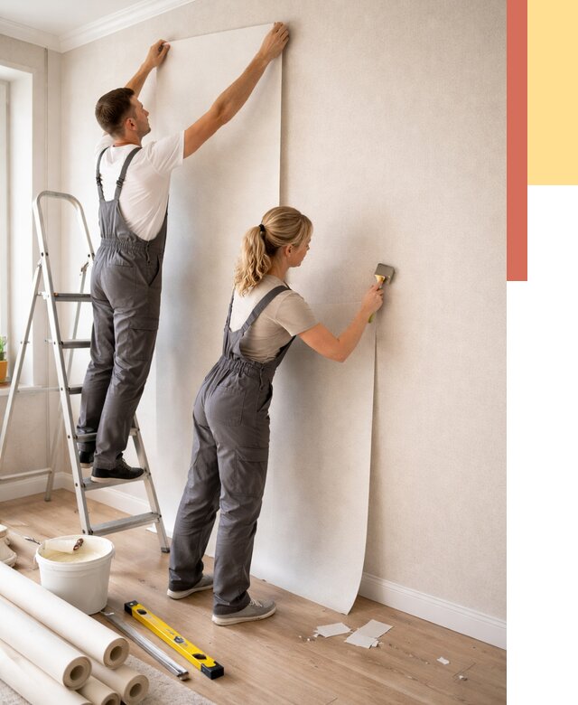 Поклейка флизелиновых обоев в Анапе от 6230 руб. | Быстро и недорого — ОТДЕЛОЧНИК-Нпа