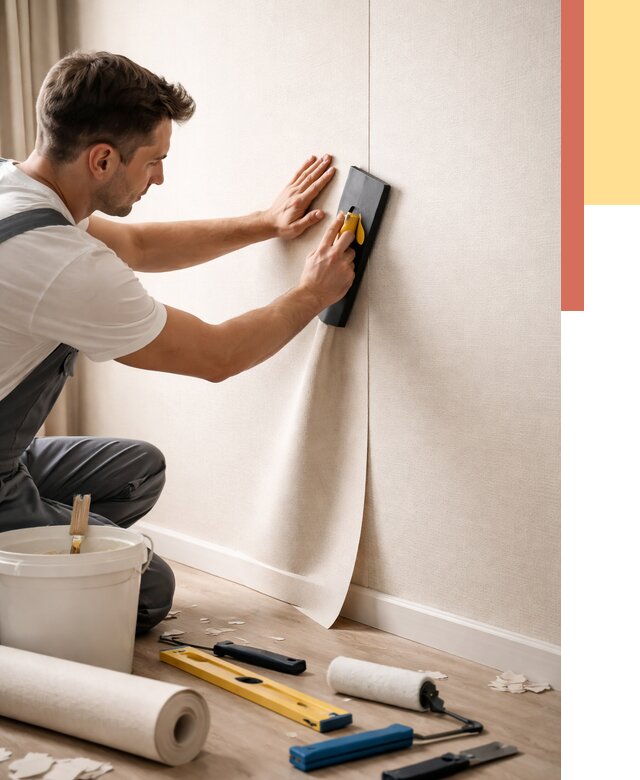 Поклейка виниловых обоев в Анапе от 4673 руб. | Быстро и недорого — ОТДЕЛОЧНИК-Нпа