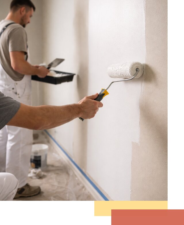 Покраска стен акриловой краской профессионально в Анапе