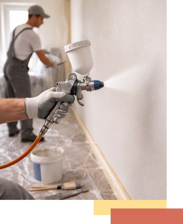 Покраска стен краскопультом в Анапе быстро и качественно