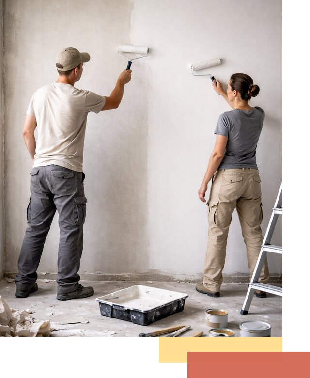 Окраска стен по стеклохолсту в Анапе качественно и долговечно