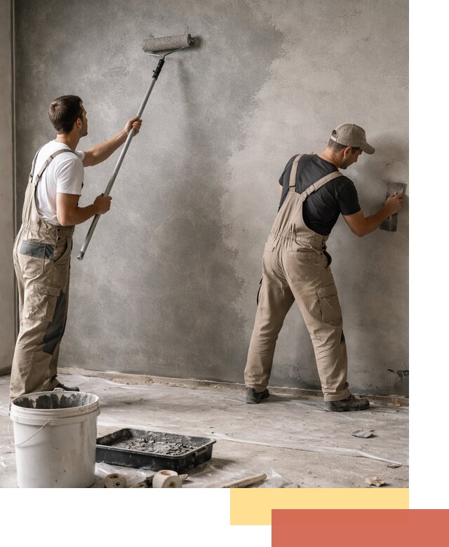 Покраска стен под бетон в Анапе профессионально и недорого