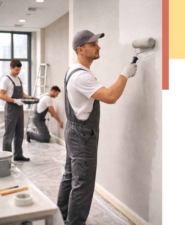 Покраска стен в офисе в Анапе от 8826 руб. — быстро и недорого | ОТДЕЛОЧНИК-Нпа