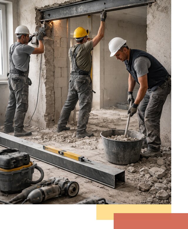 Создание проемов в стенах и несущих конструкциях в Анапе