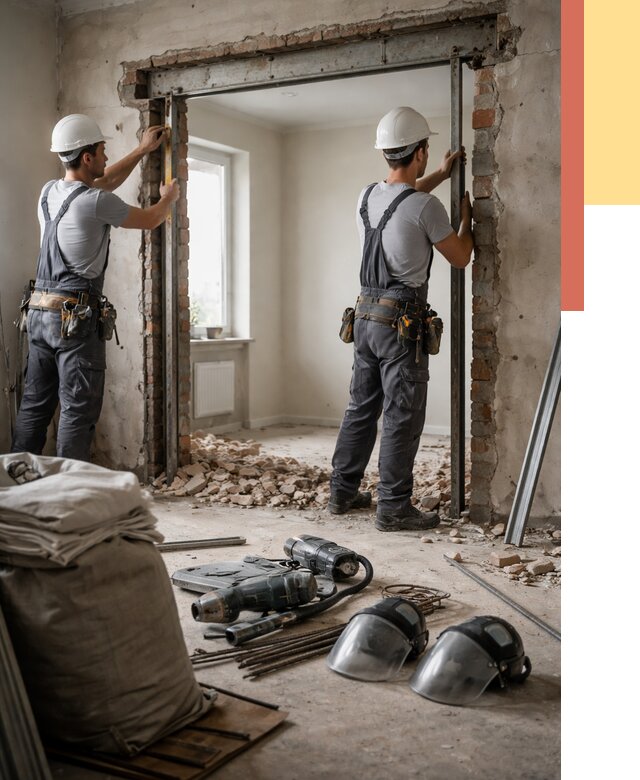 Расширение дверного проема в Анапе от 12980 руб. под ключ | ОТДЕЛОЧНИК-Нпа