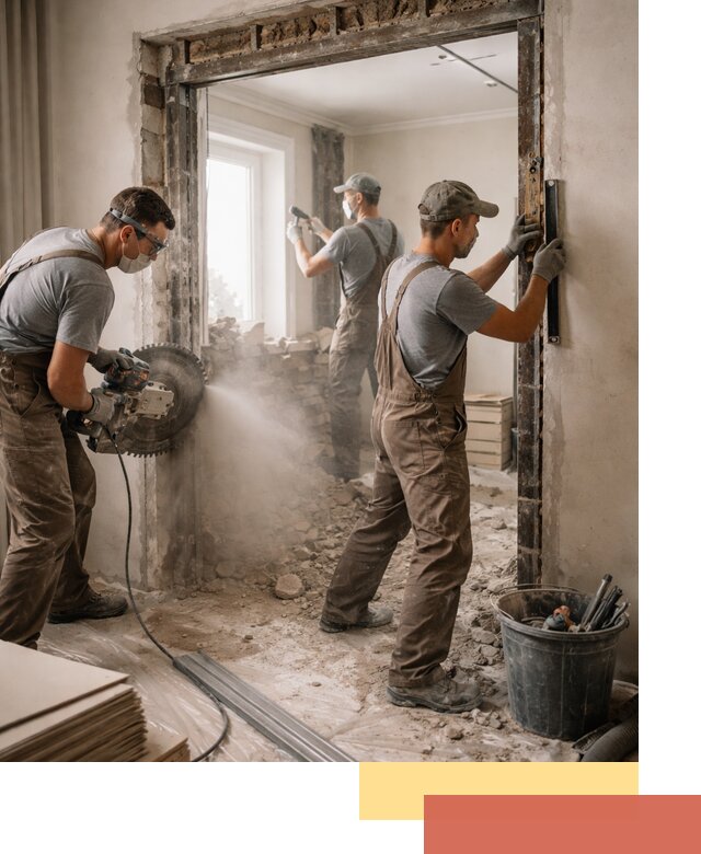 Расширение дверного проема под установку новой двери в Анапе