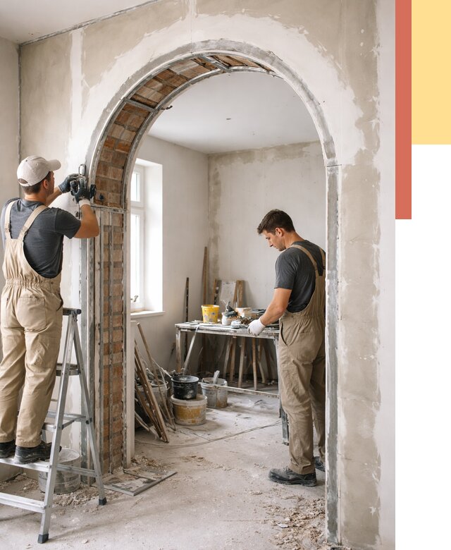 Устройство арочного проема в Анапе от 9865 руб. под ключ — быстро и недорого | ОТДЕЛОЧНИК-Нпа