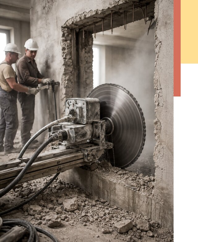 Алмазная резка проемов в Анапе от 4673 руб. быстро и недорого | ОТДЕЛОЧНИК-Нпа