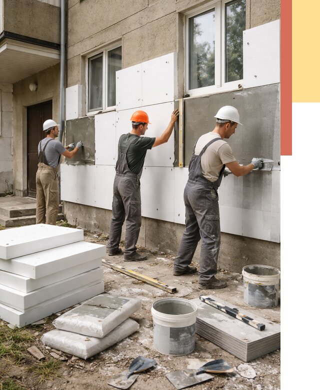 Утепление стен пенопластом в Анапе от 1817 руб. — недорого и под ключ | ОТДЕЛОЧНИК-Нпа