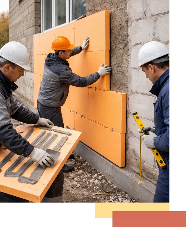 Утепление фасада пеноплексом под ключ в Анапе