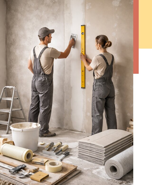 Отделка стен в Анапе от 1558 руб/м² — недорого, быстро, под ключ | ОТДЕЛОЧНИК-Нпа