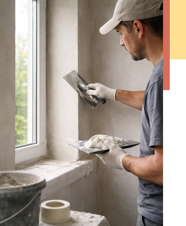 Штукатурка откосов в Анапе от 4673 руб/м² — услуги и выравнивание под ключ | ОТДЕЛОЧНИК-Нпа