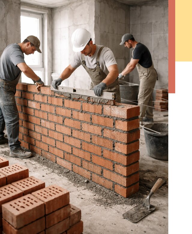 Кладка перегородок из кирпича в Анапе от 3634 руб. за м² | ОТДЕЛОЧНИК-Нпа