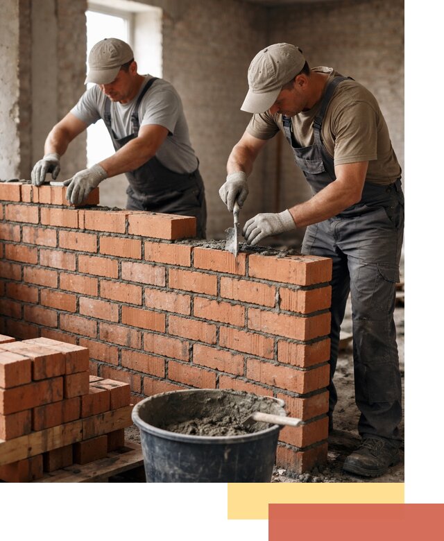 Кладка кирпичных перегородок под ключ в Анапе