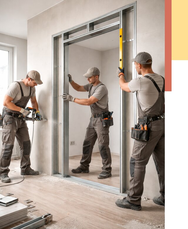 Устройство дверного проема в перегородке в Анапе от 4673 руб. под ключ | ОТДЕЛОЧНИК-Нпа