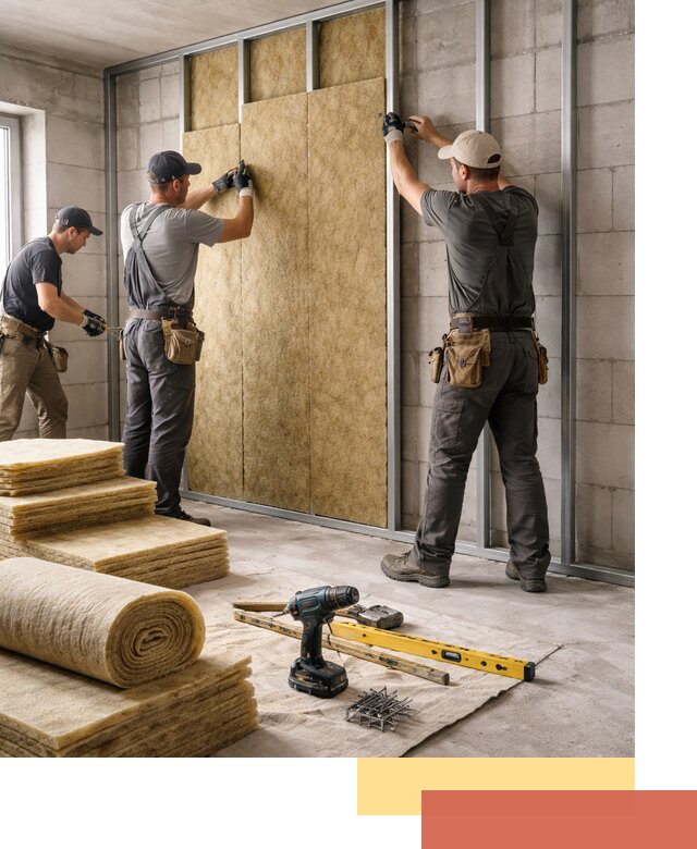 Шумоизоляция перегородок из блоков в Анапе — монтаж и защита шумоизоляцией