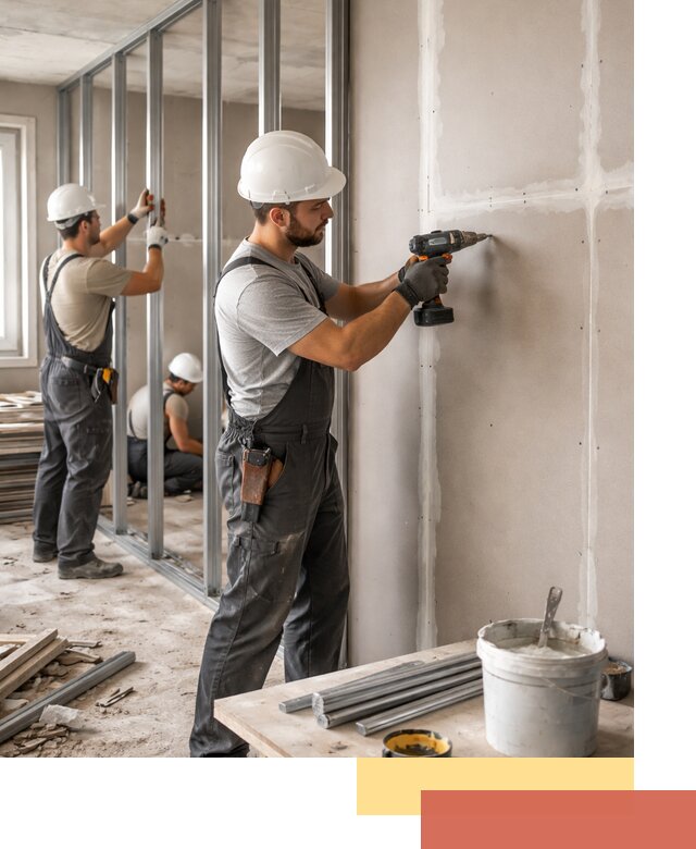 Перегородки из огнестойкого гипсокартона в Анапе под ключ