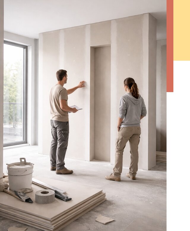 Зонирующая перегородка из гипсокартона в Анапе от 2908 руб. под ключ | ОТДЕЛОЧНИК-Нпа